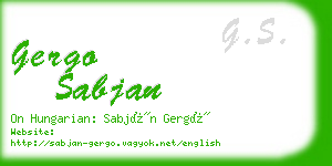 gergo sabjan business card